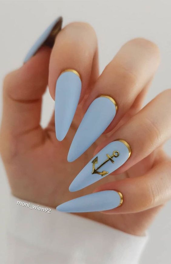 Nautical Beach Nail Ideas