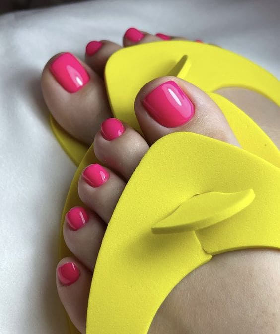 Neon Toe Nails