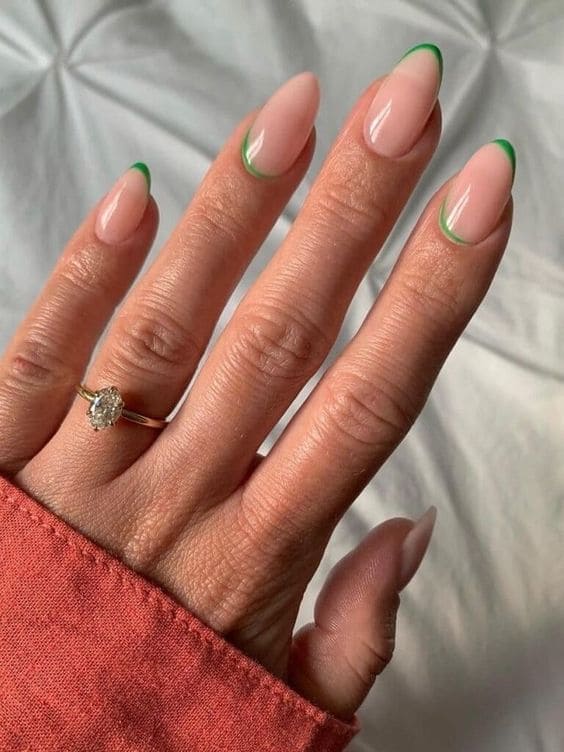 Nude And Color Nails