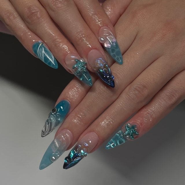 Ocean Theme Nails
