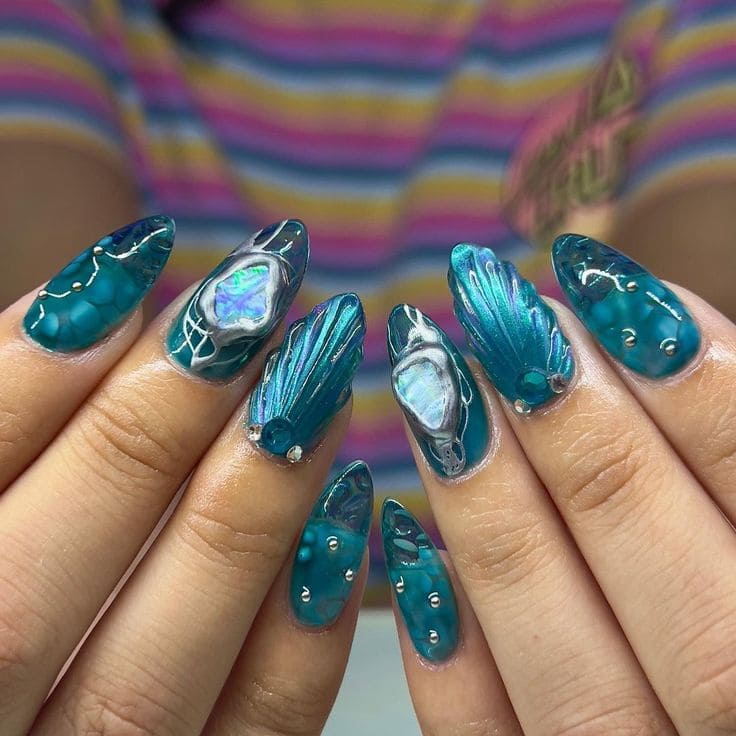Ocean Theme Nails2