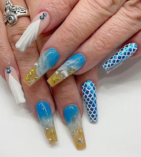 Ocean Theme Nails4