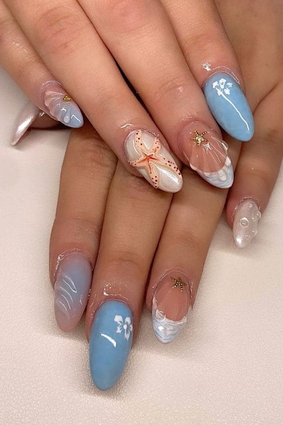Ocean Theme Nails6