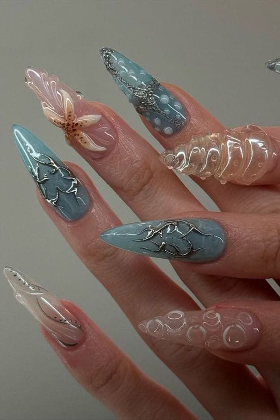 Ocean Theme Nails7