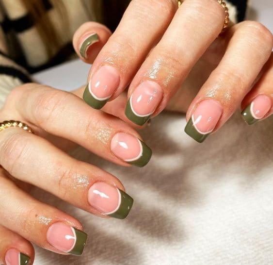 Olive Green Manicure