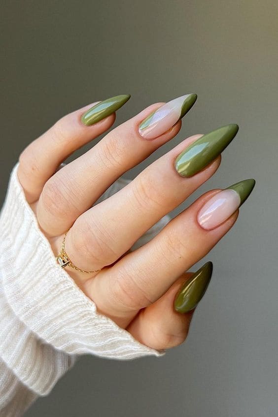 Olive Green Manicure2