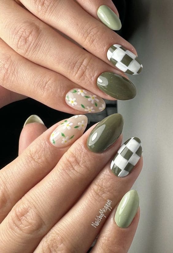 Olive Green Manicure5