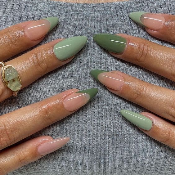 Olive Green Nail Ideas