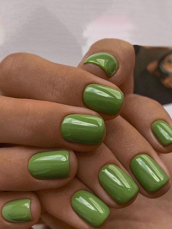 Olive Green Nail Ideas