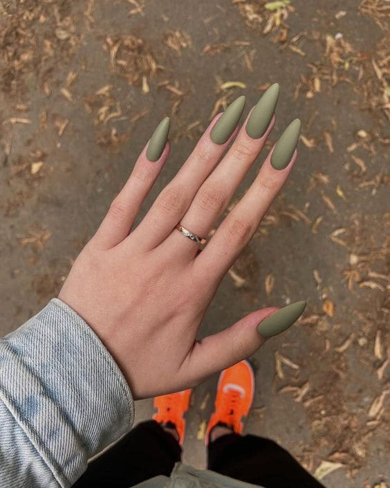One-Tone Matte Fall Manicure