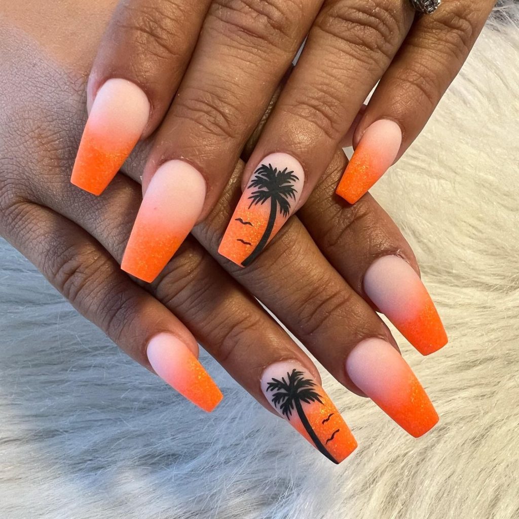 Palm Tree Nail Arts