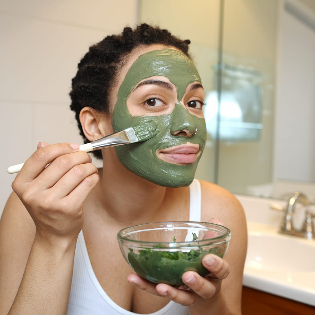 Parsley and Vaseline Brightening Face Mask

