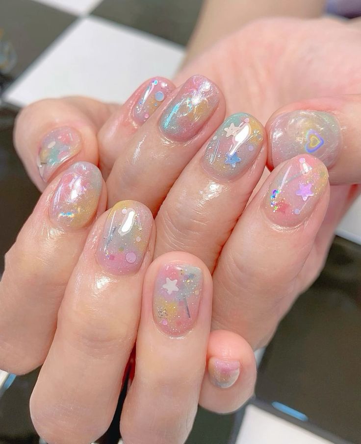 Pastel Confetti Nails1