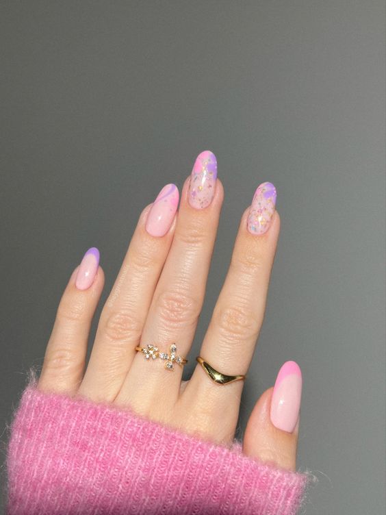 Pastel Confetti Nails2