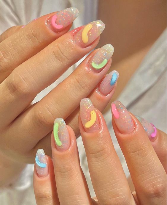 Pastel Confetti Nails4