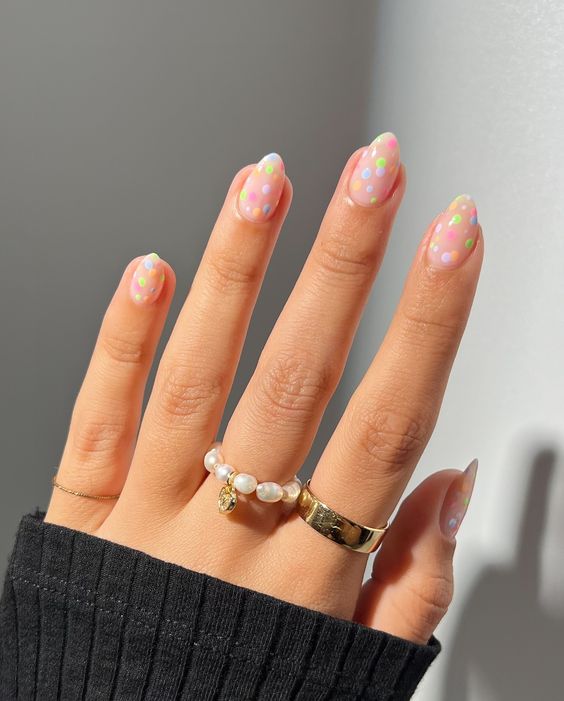 Pastel Confetti Nails6