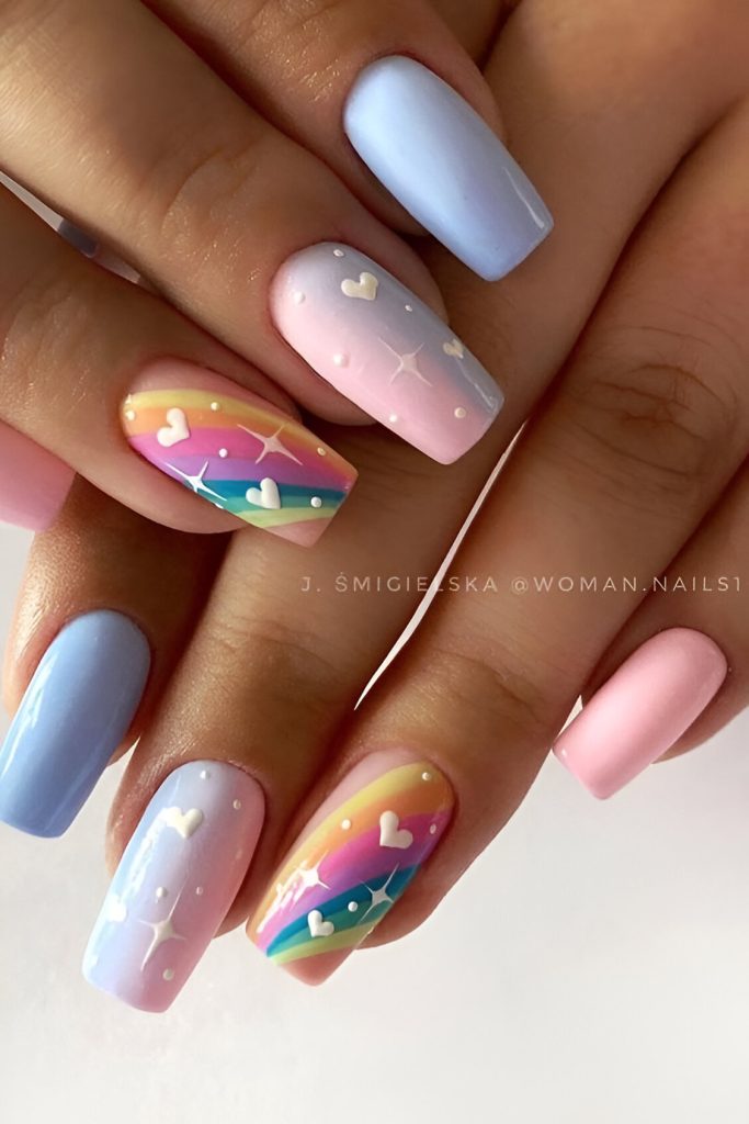 Pastel January Nails