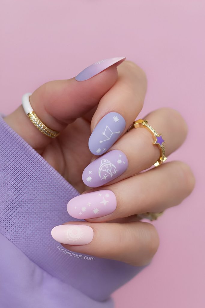 Pastel January Nails