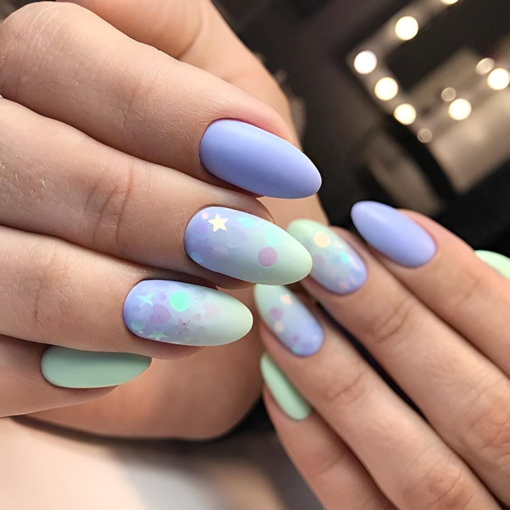 Pastel January Nails