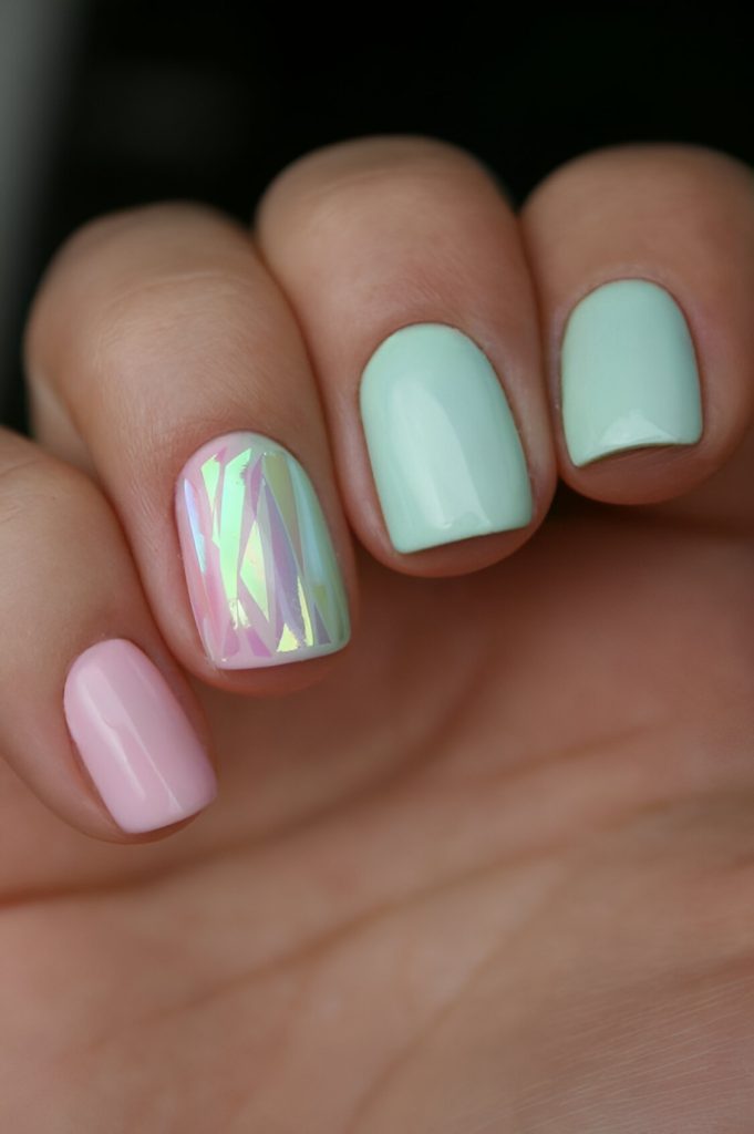 Pastel January Nails