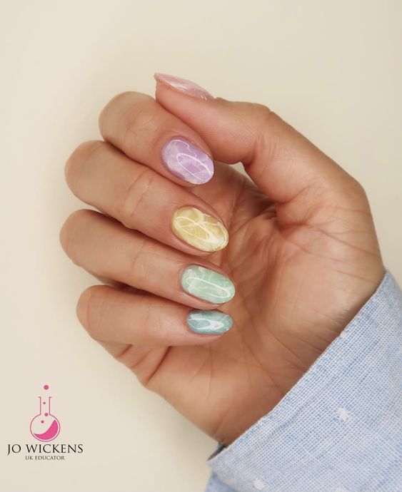 Pastel Marble Nails7