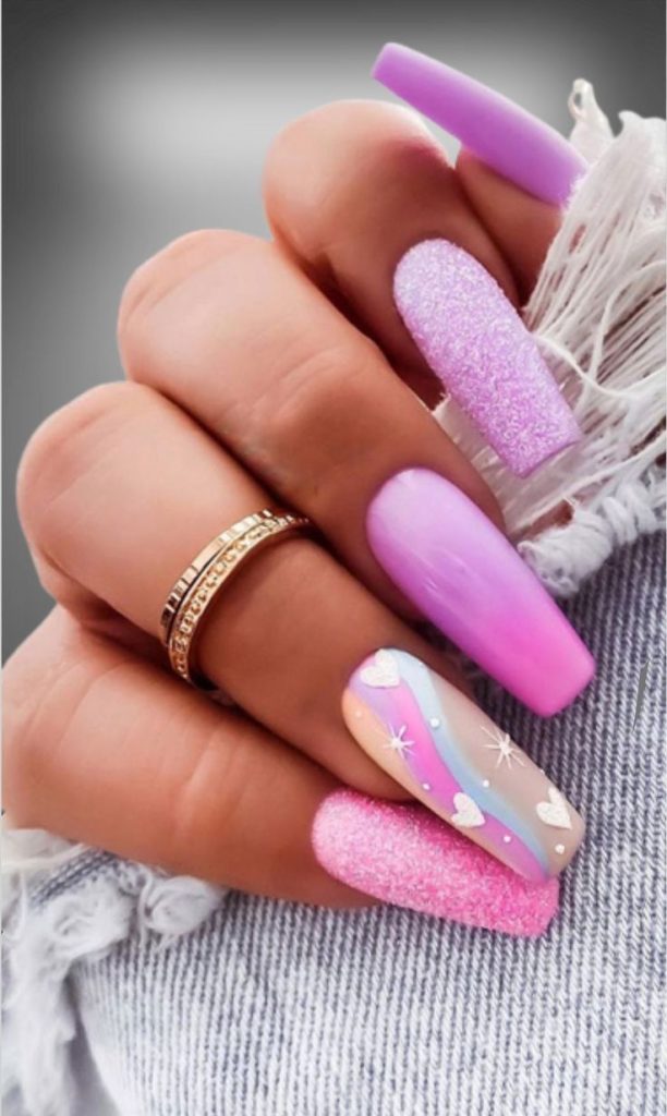Pastel New Year's Eve Nails