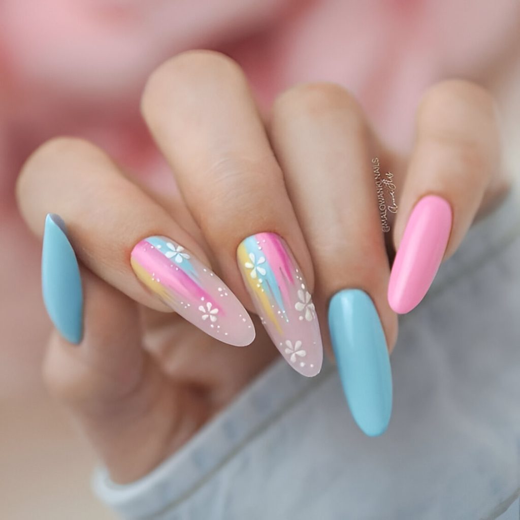 Pastel New Year's Eve Nails
