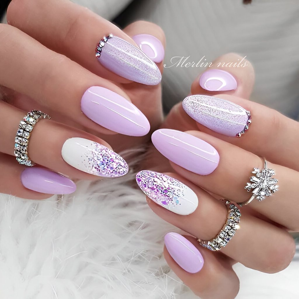 Pastel New Year's Eve Nails