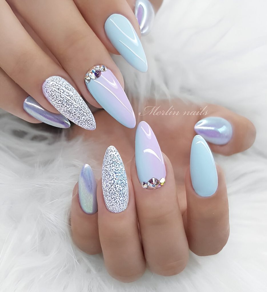 Pastel New Year's Eve Nails