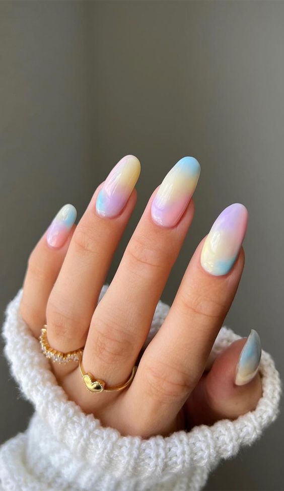 Pastel Tie Dye Manicure1