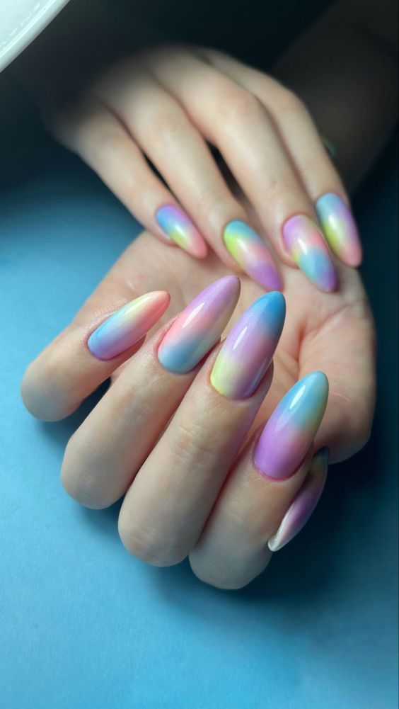 Pastel Tie Dye Manicure2