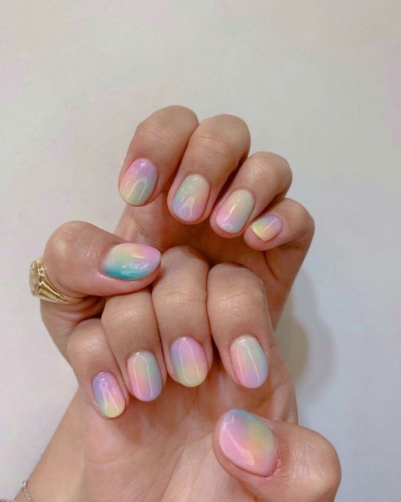 Pastel Tie Dye Manicure3