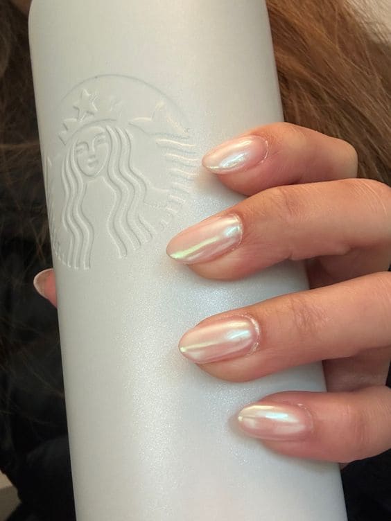 Pearlescent Nude Mani