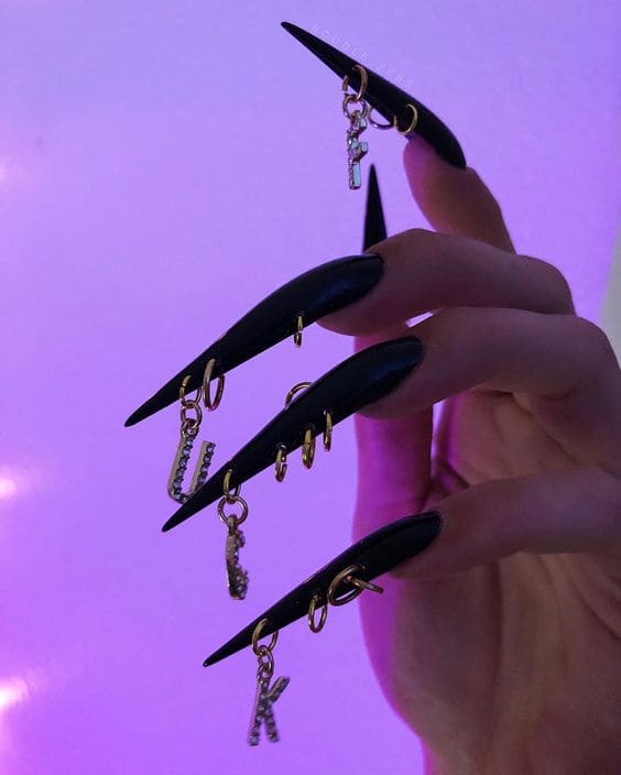 Piercing Long Stiletto Nails