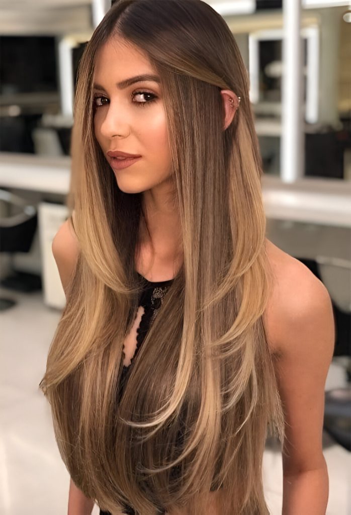 Pin-straight Layered Hair