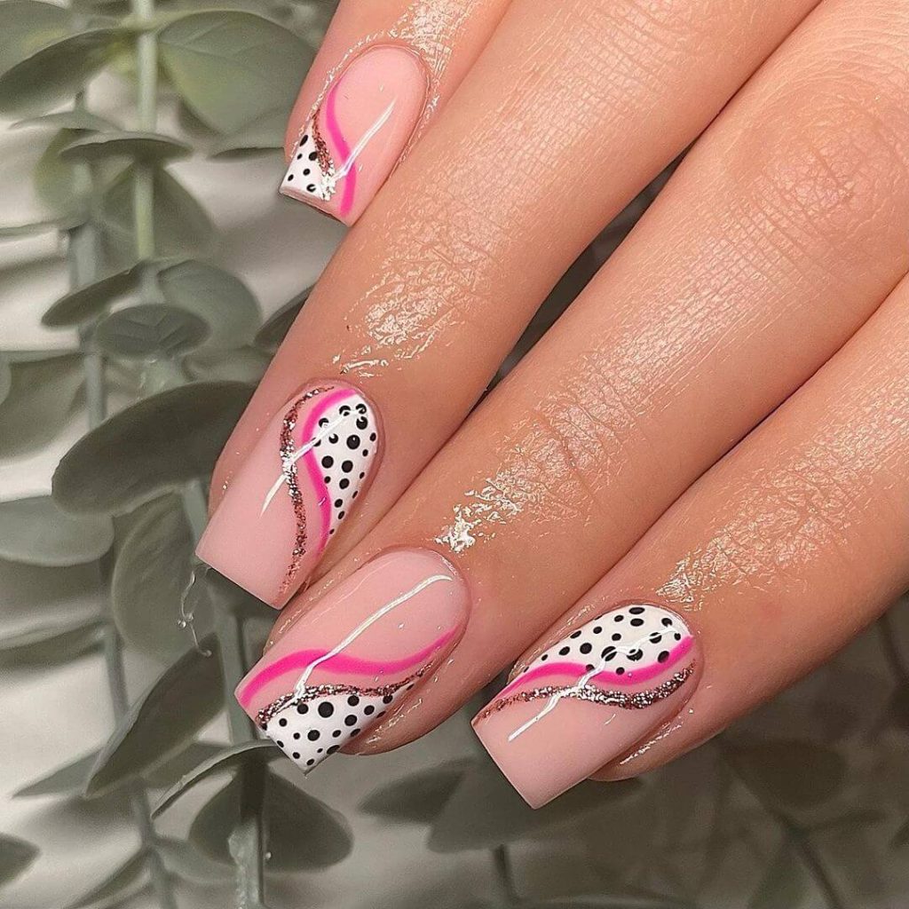 Pink Abstract Swirls