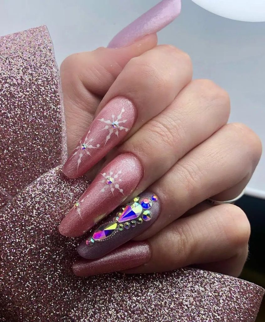 Pink And White Manicures