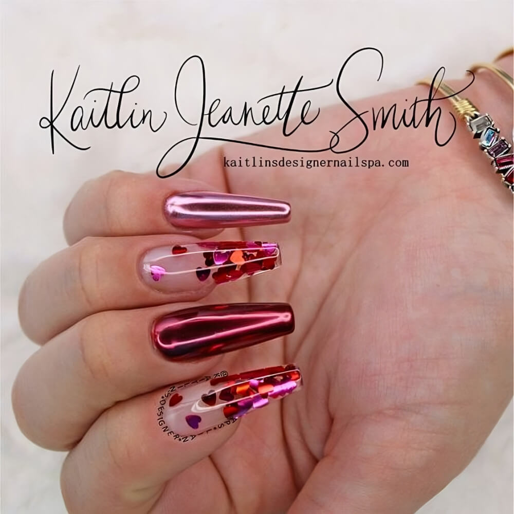 Pink Chrome Nails