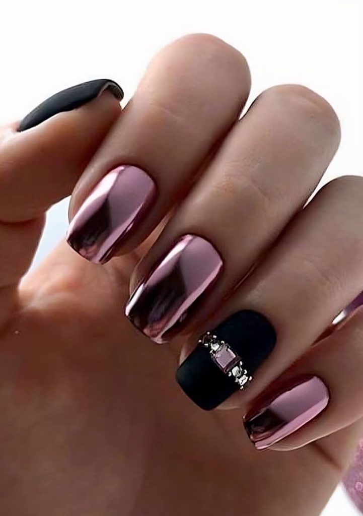 Pink Chrome Nails