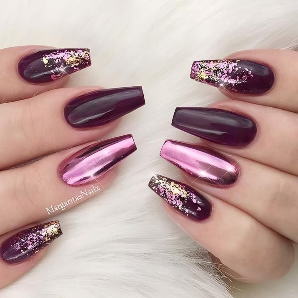 Pink Chrome Nails