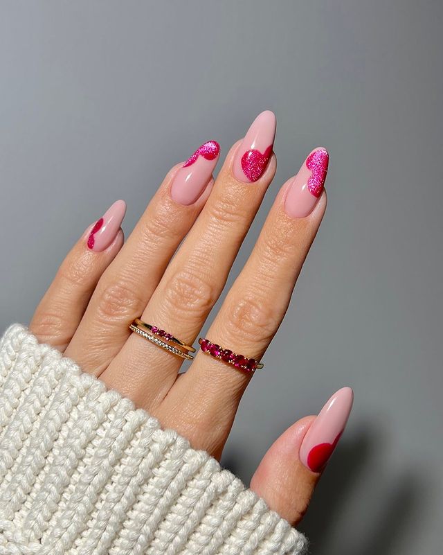 Pink February Nail Ideas