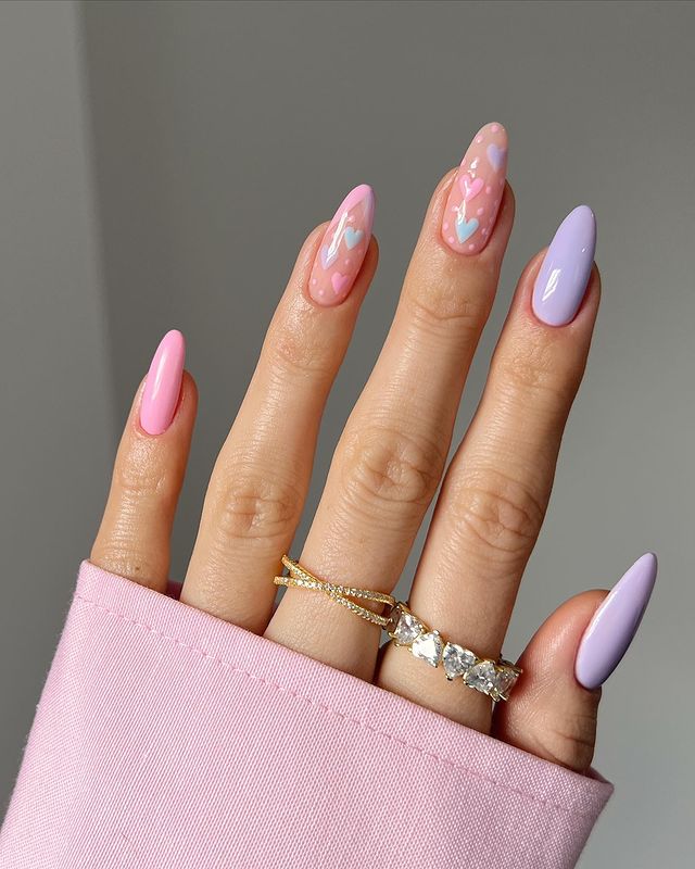 Pink February Nail Ideas