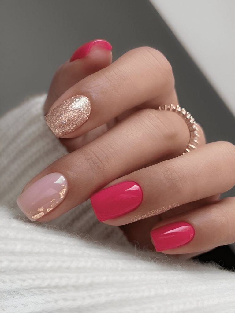 Pink February Nail Ideas