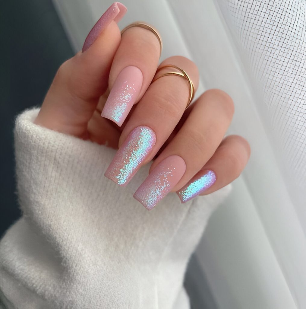  Pink Glitter Nail Designs