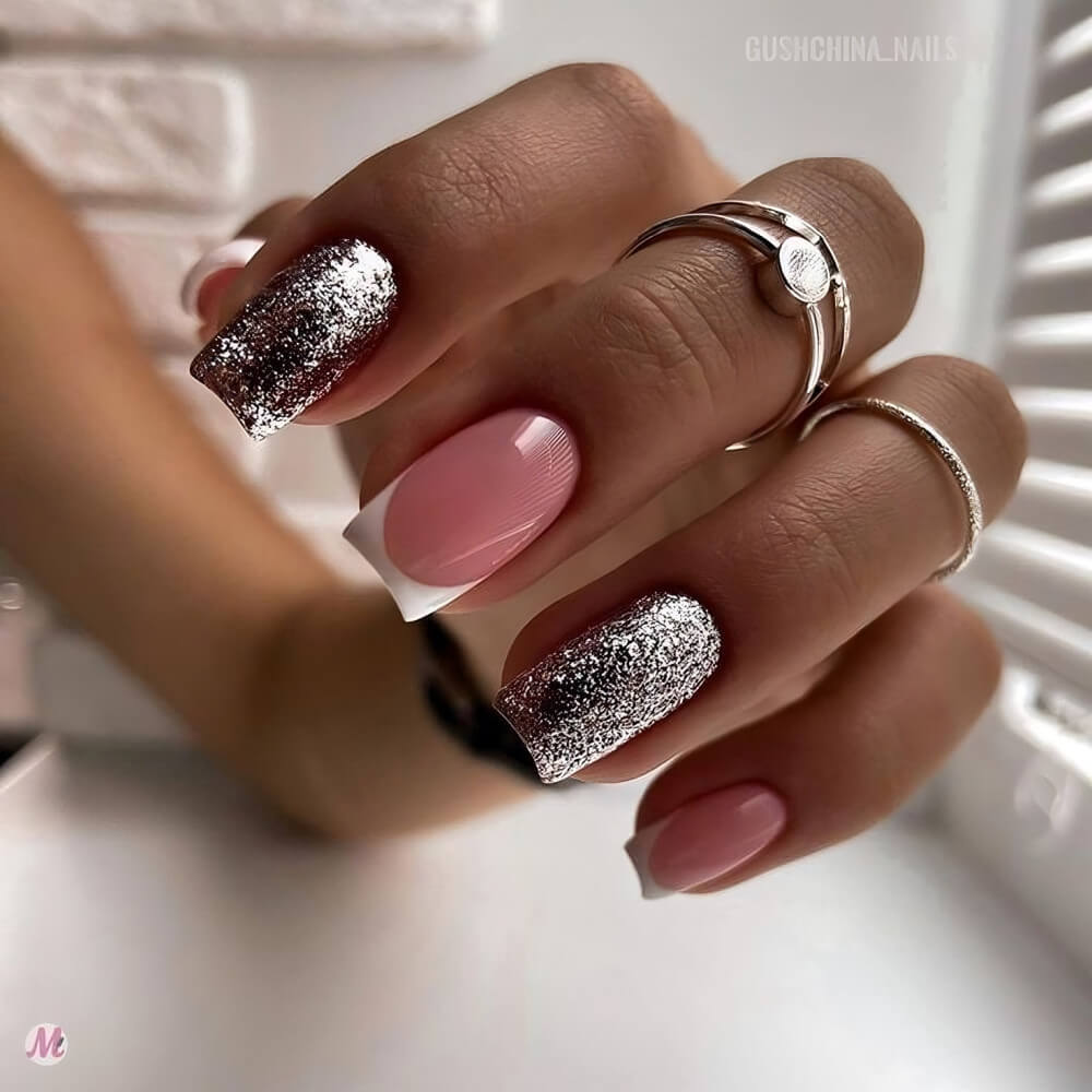  Pink Glitter Nail Designs
