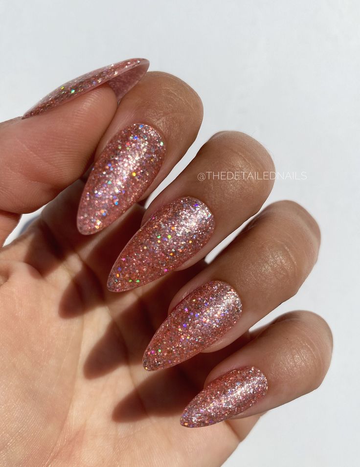  Pink Glitter Nail Designs