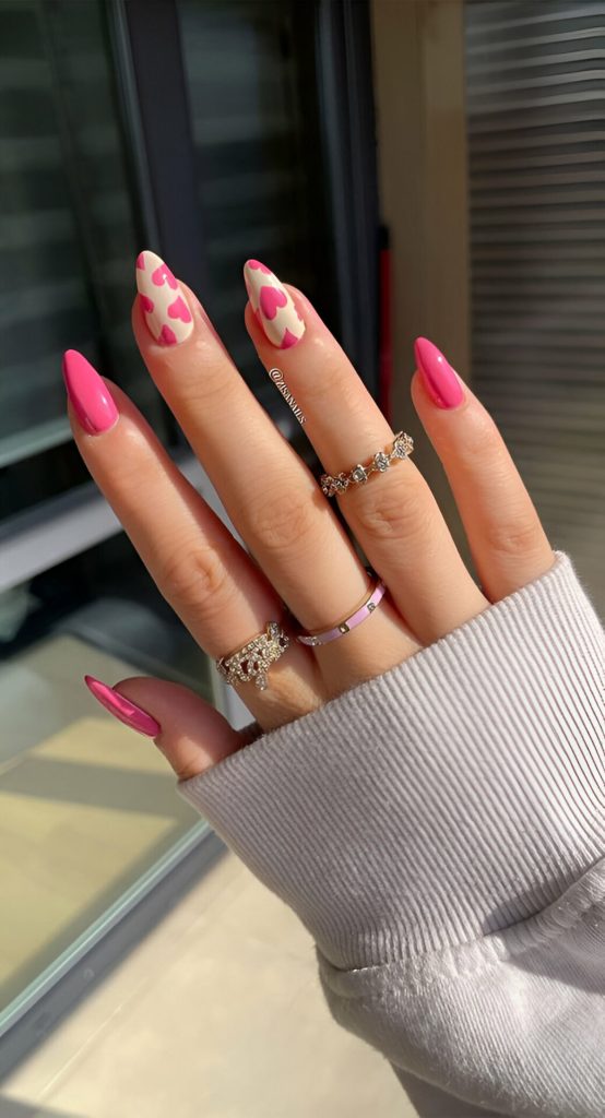 Pink Valentine's Day Nails