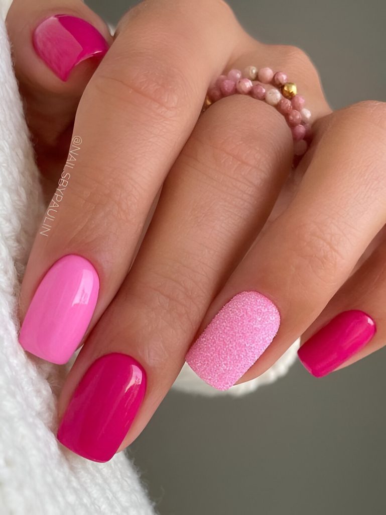Pink Valentine's Day Nails