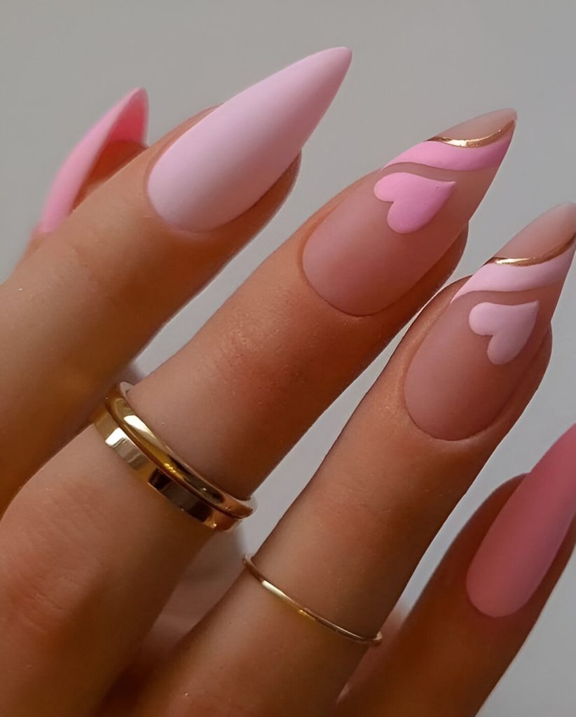 Pink Valentine's Day Nails