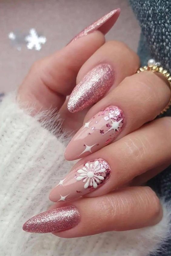 Pink Winter Manicures
